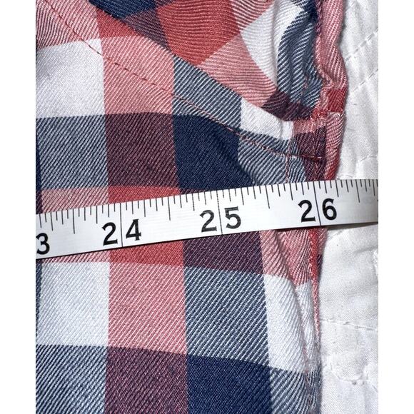 Izod Saltwater Shirt Men's Size XXL Red Blue White Plaid Long Sleeve Button Up - Picture 8 of 10